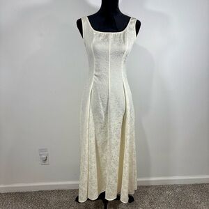 SHEIN Elegant Cream Maxi Dress